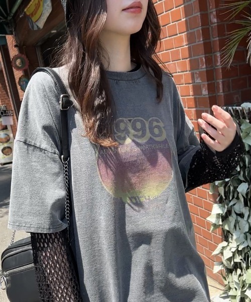one way(ワンウェイ)の「Cinema1996ロゴT(Tシャツ/カットソー・レディース・ホワイト/ブラック/オレンジ/ライトグリーン・FREE)」の2枚目の写真