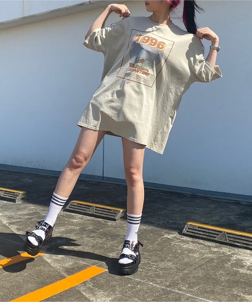 one way(ワンウェイ)の「Cinema1996ロゴT(Tシャツ/カットソー・レディース・ホワイト/ブラック/オレンジ/ライトグリーン・FREE)」の21枚目の写真