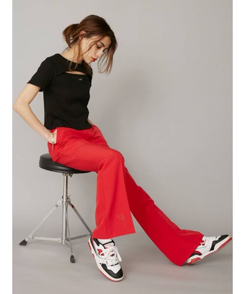 EVRIS（エヴリス）の「カッティングプリントTEE（Tシャツ/カットソー・レディース・ホワイト/ブラック/オレンジ・FREE）」の6枚目の写真