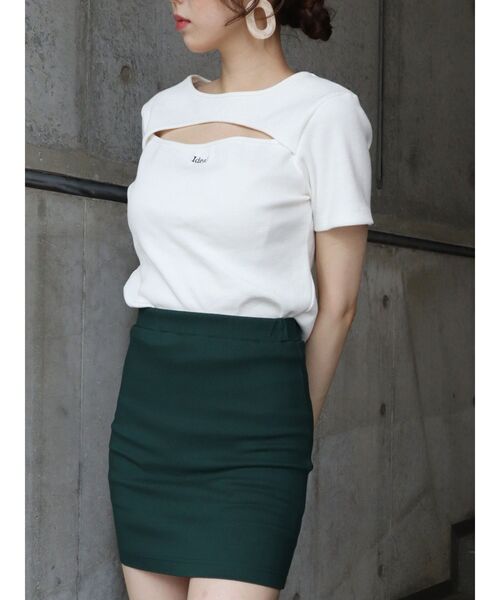 EVRIS（エヴリス）の「カッティングプリントTEE（Tシャツ/カットソー・レディース・ホワイト/ブラック/オレンジ・FREE）」の11枚目の写真