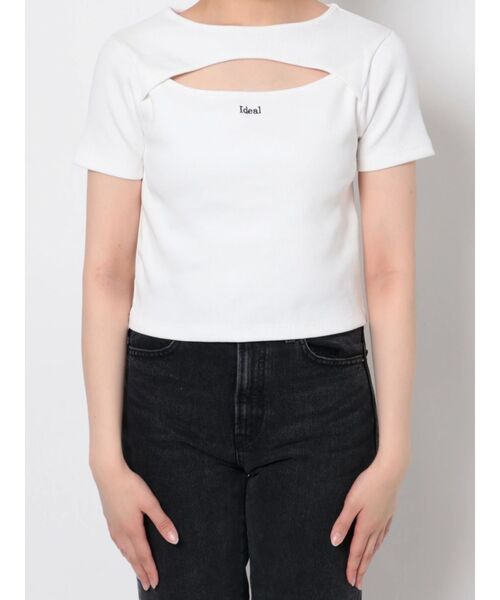 EVRIS（エヴリス）の「カッティングプリントTEE（Tシャツ/カットソー・レディース・ホワイト/ブラック/オレンジ・FREE）」の18枚目の写真