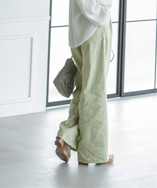 Noble - N蘭様おまとめ Noble リネンニット＋パンツ Noble（ノーブル）の「ツイルクロスストレートパンツ（その他