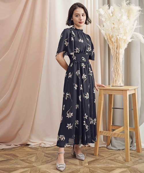 NOELA（ノエラ）の「エフェメラルリリーワンピース（ワンピース・レディース・ブラック/ベージュ/ピンク・S/M）」の8枚目の写真