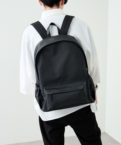 COLONY 2139（コロニートゥーワンスリーナイン）の「撥水コーティングキャンバスリュック/ユニセックス（バックパック/リュック・メンズ・ブラック・FREE）」の3枚目の写真