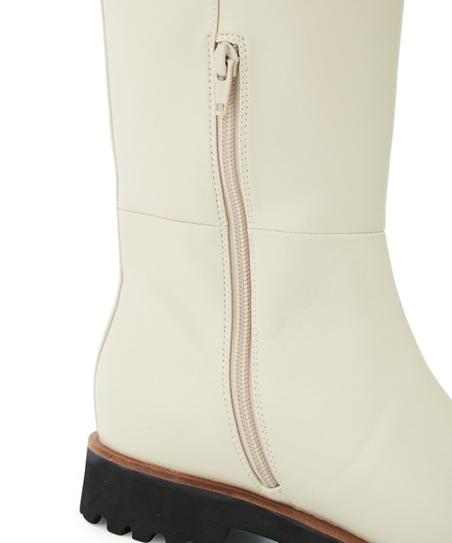 ADAM ET ROPE'（アダムエロペ）の「ジョッキーロングブーツ（ブーツ・レディース・ブラック/オフホワイト・23.5cm/24.5cm/23.0cm/24.0cm）」の3枚目の写真
