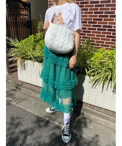 WC(ダブル シー)の「キルトショルダーバッグ(ショルダーバッグ・レディース・ホワイト/ブラック/サックスブルー/ピンク/グリーン・FREE)」の11枚目の写真