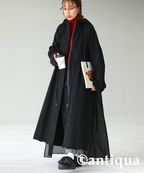 antiqua(アンティカ)の「シフォントレンチコート(トレンチコート・レディース・ブラック/ホワイト系その他・FREE)」の17枚目の写真