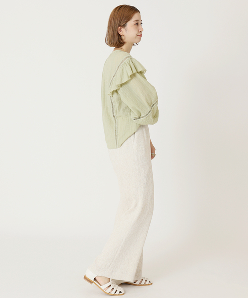 B.C STOCK(ベーセーストック)の「レースブラウス(シャツ/ブラウス・レディース・ホワイト/グリーン/ネイビー/オレンジ・FREE)」の18枚目の写真