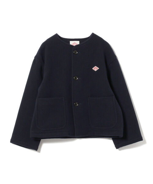 DANTON / WOOL LIGHT PILE ノーカラーブルゾン