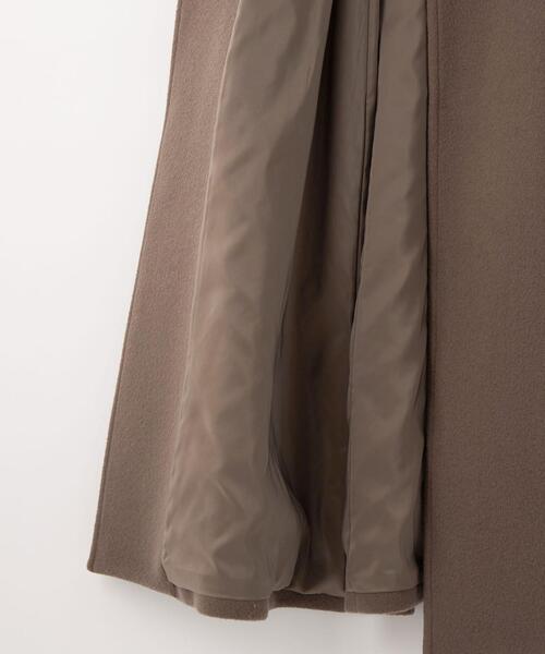 EMMEL REFINES（エメルリファインズ）の「＜EMMEL REFINES＞EM スタンドカラー フレア ロングコート（チェスターコート・レディース・ダークブラウン/クリーム/ライム・M/S）」の12枚目の写真