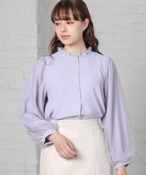 Honeys（ハニーズ）の「袖チュールブラウス（シャツ/ブラウス）」 - WEAR