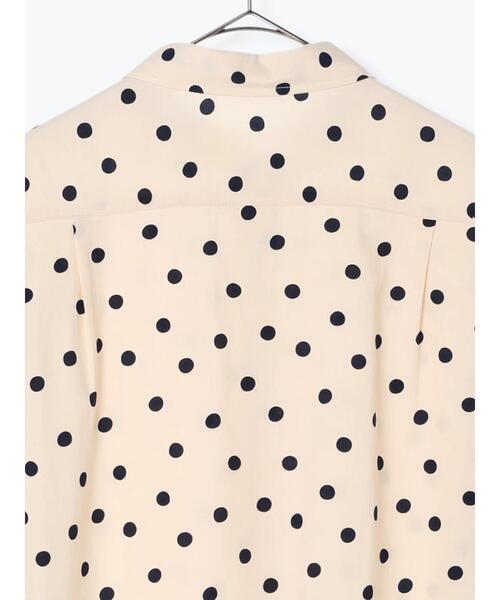 sm2rhythm（サマンサモスモスリズム）の「ドット柄丸襟シャツ（シャツ/ブラウス・レディース・ブラック/ブラウン/オフホワイト・ﾌﾘ-）」の12枚目の写真