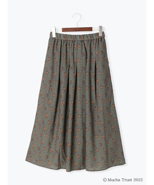 Te chichi(テチチ)の「【ミュシャコラボ】プリントタックギャザースカート(スカート・レディース・カーキ/イエロー・フリ-)」の6枚目の写真