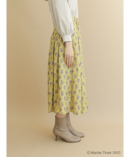 Te chichi(テチチ)の「【ミュシャコラボ】プリントタックギャザースカート(スカート・レディース・カーキ/イエロー・フリ-)」の14枚目の写真