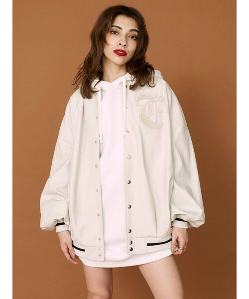 EVRIS（エヴリス）の「リブラインロゴスタジャン（スタジャン・レディース・ブラック/アイボリー・FREE）」の16枚目の写真