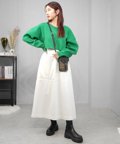 minia（ミニア）の「厚底リブソックスブーツ　◆（ブーツ・レディース・ブラック/ベージュ・S/M/L/LL）」の15枚目の写真