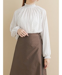 Te chichi | フロッキードットスタンドフリルブラウス(シャツ/ブラウス)