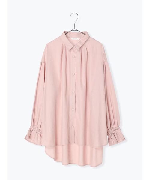 sm2rhythm（サマンサモスモスリズム）の「チュニックシャツ（チュニック・レディース・グレー/オフホワイト/ピンク・ﾌﾘ-）」の4枚目の写真