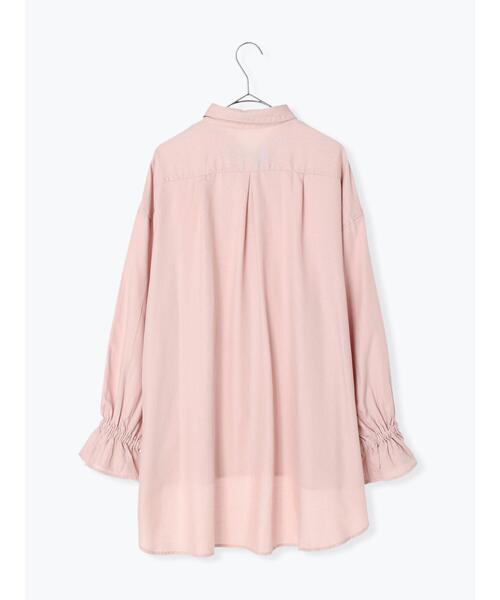 sm2rhythm（サマンサモスモスリズム）の「チュニックシャツ（チュニック・レディース・グレー/オフホワイト/ピンク・ﾌﾘ-）」の5枚目の写真