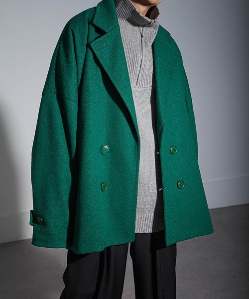 セール】ウールライクルーズクラシカルハーフジャケット/オーバー