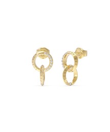 Guess | FOREVER LINKS 20mm Double Circles Pendants Pierce(ピアス（両耳用）)