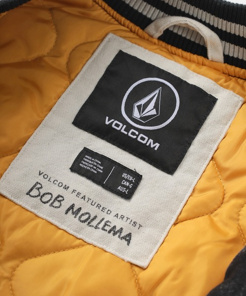 VOLCOM（ボルコム）の「【VOLCOM/ボルコム】BOB MOLLEMA コラボ デザイン プリント リブラインスタジャン/カットスタジアムジャンパー/バックプリント（スタジャン・メンズ・ブラック・M/L/XL）」の8枚目の写真