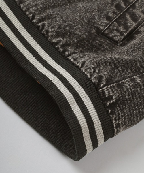 VOLCOM（ボルコム）の「【VOLCOM/ボルコム】BOB MOLLEMA コラボ デザイン プリント リブラインスタジャン/カットスタジアムジャンパー/バックプリント（スタジャン・メンズ・ブラック・M/L/XL）」の12枚目の写真