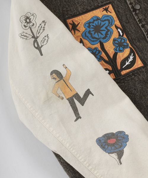 VOLCOM（ボルコム）の「【VOLCOM/ボルコム】BOB MOLLEMA コラボ デザイン プリント リブラインスタジャン/カットスタジアムジャンパー/バックプリント（スタジャン・メンズ・ブラック・M/L/XL）」の16枚目の写真