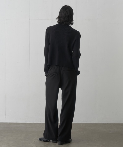 FEKETE(フェケテ)の「HI-NECK RIB KNIT CARDIGAN / ハイネックリブニットカーディガン(カーディガン/ボレロ・メンズ・グレー/ブラック・MEDIUM/LARGE)」の6枚目の写真