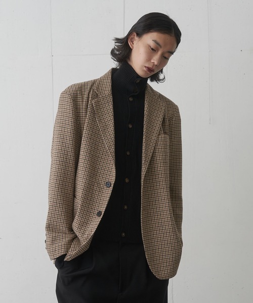 FEKETE(フェケテ)の「HI-NECK RIB KNIT CARDIGAN / ハイネックリブニットカーディガン(カーディガン/ボレロ・メンズ・グレー/ブラック・MEDIUM/LARGE)」の21枚目の写真