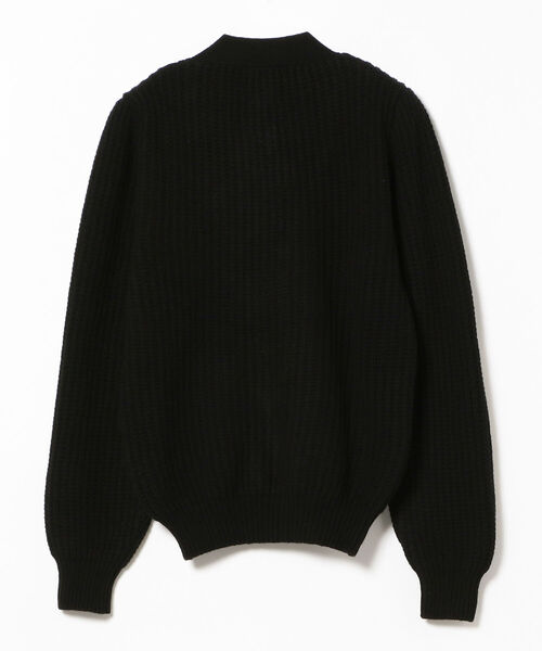 BEAMS F(ビームスエフ)の「BIBLIOTHECA × BEAMS F / 別注 ウールカシミヤ Vネック カーディガン(カーディガン/ボレロ・メンズ・レッド系その他7/ブラック・MEDIUM/SMALL/X-SMALL)」の4枚目の写真