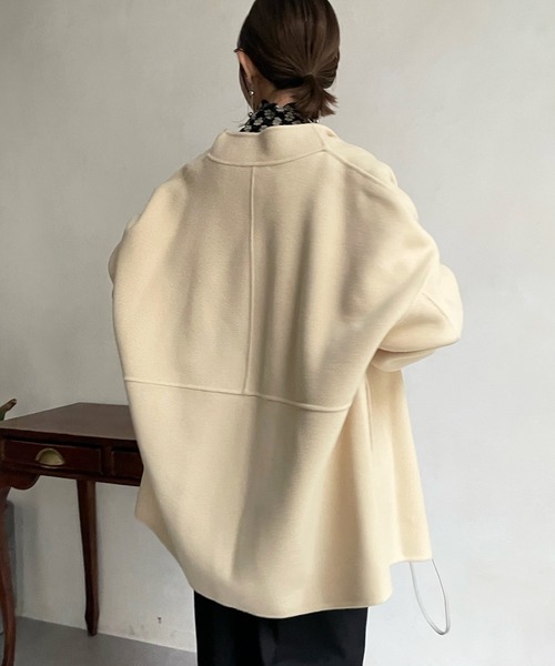 DouDou（ドゥドゥ）の「ハンドメイドミドル丈コート（その他アウター・レディース・グレイッシュベージュ/イエロー/ブラック・FREE）」の20枚目の写真