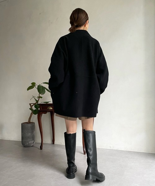 DouDou（ドゥドゥ）の「ハンドメイドミドル丈コート（その他アウター・レディース・グレイッシュベージュ/イエロー/ブラック・FREE）」の15枚目の写真