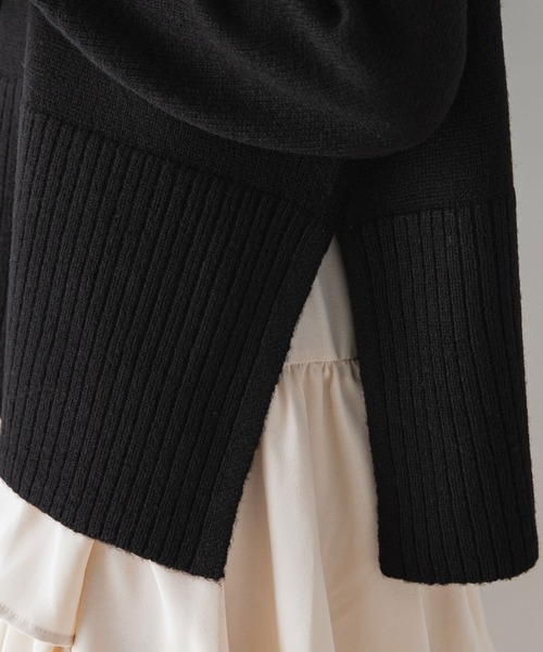 rectangle（レクタングル）の「２WAYショルダーボタンタートルニット（ニット/セーター・レディース・サンドベージュ/ブラック・FREE）」の17枚目の写真