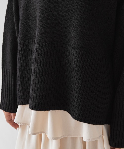 rectangle（レクタングル）の「２WAYショルダーボタンタートルニット（ニット/セーター・レディース・サンドベージュ/ブラック・FREE）」の18枚目の写真
