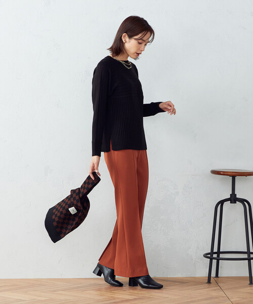 COMME CA ISM（コムサイズム）の「フレアパンツ（その他パンツ・レディース・レンガ/ブラック/グレイッシュベージュ・MEDIUM/SMALL/LARGE/X-LARGE/X-SMALL）」の21枚目の写真