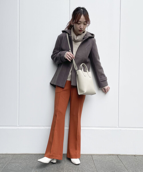 COMME CA ISM（コムサイズム）の「フレアパンツ（その他パンツ・レディース・レンガ/ブラック/グレイッシュベージュ・MEDIUM/SMALL/LARGE/X-LARGE/X-SMALL）」の5枚目の写真