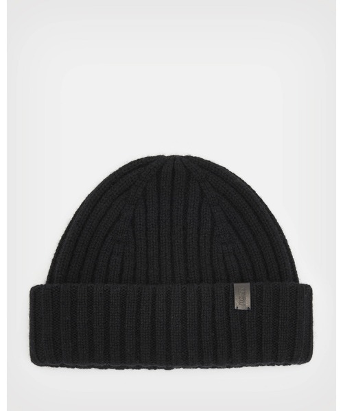 ALLSAINTS（オールセインツ）の「LONNIE WOOL BEANIE | LONNIE ウール ビーニー（ニットキャップ/ビーニー・メンズ・ブラック・ONE SIZE）」の1枚目の写真