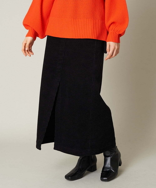 A de a.v.v（アードアー・ヴェ・ヴェ）の「［SET UP対応］コーデュロイラップスカート（スカート・レディース・ブルー/ブラック・36/38）」の10枚目の写真