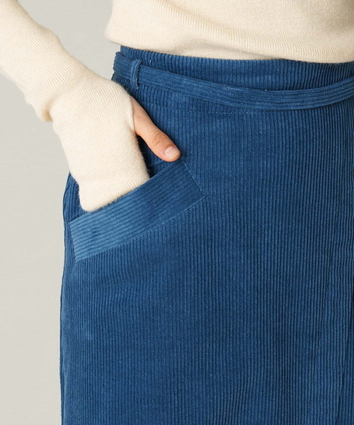 A de a.v.v（アードアー・ヴェ・ヴェ）の「［SET UP対応］コーデュロイラップスカート（スカート・レディース・ブルー/ブラック・36/38）」の16枚目の写真
