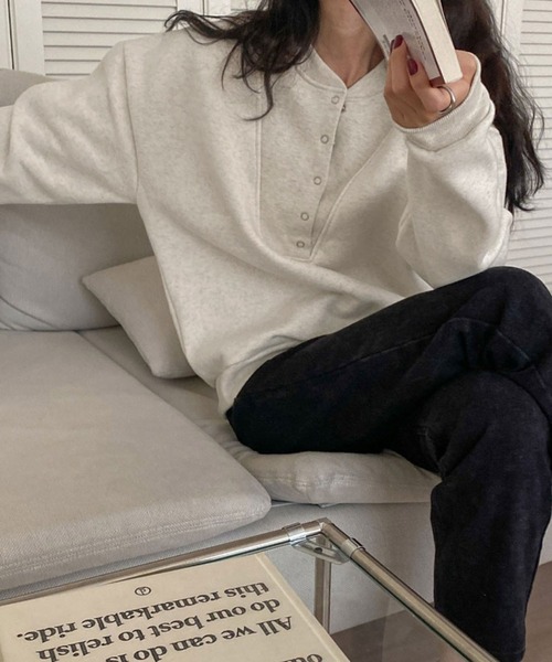 Dita Muaj.（ディータムアージュ）の「ハーフボタンスウェット（スウェット・レディース・アイボリー・FREE）」の7枚目の写真