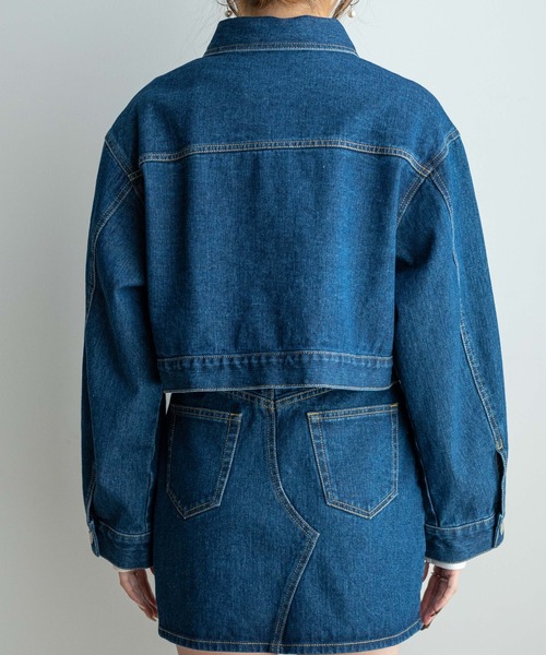 WEGO(ウィゴー)の「WEGO/【セットアップ対応商品】ショートデニムジャケット(デニムジャケット・レディース・ダークインディゴブルー/ブラック系その他・FREE)」の13枚目の写真