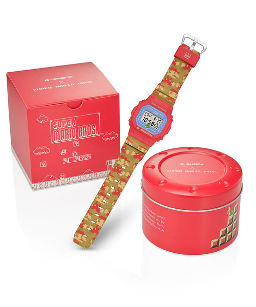 G-SHOCK(ジーショック)の「G-SHOCK/ジーショック 腕時計 SUPER MARIO BROTHERS コラボレーションモデル DW-5600SMB-4JR(アナログ腕時計・メンズ・レッド・FREE)」の1枚目の写真