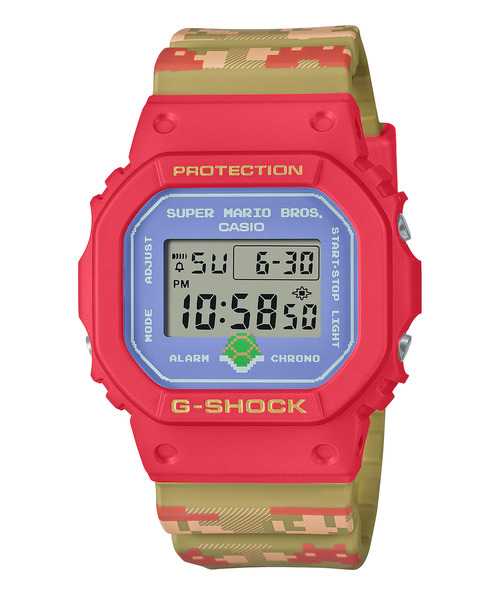 G-SHOCK(ジーショック)の「G-SHOCK/ジーショック 腕時計 SUPER MARIO BROTHERS コラボレーションモデル DW-5600SMB-4JR(アナログ腕時計・メンズ・レッド・FREE)」の2枚目の写真