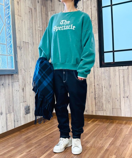 BEATJIVE（ビートジャイブ）の「ストレッチデニムジョガーパンツ スリムテーパード レディース（デニムパンツ・レディース・ネイビー/インディゴブルー/ブルー・1/2/3）」の18枚目の写真