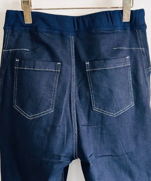 セール】ストレッチデニムジョガーパンツ スリムテーパード レディース