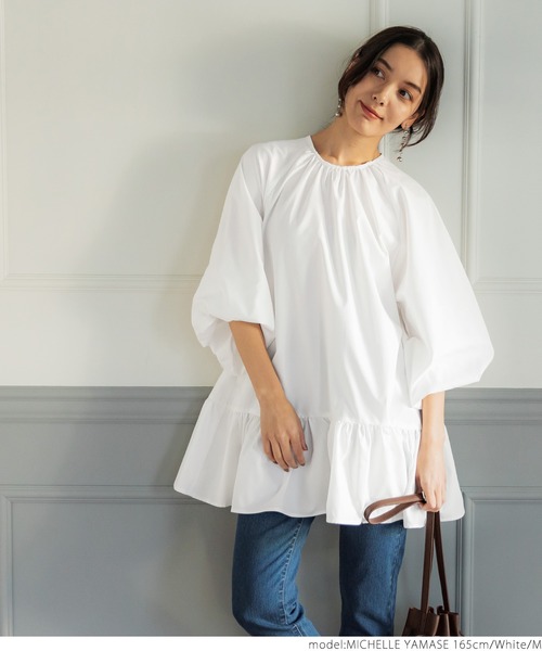 セール】ギャザーチュニックブラウス（シャツ/ブラウス）｜coca