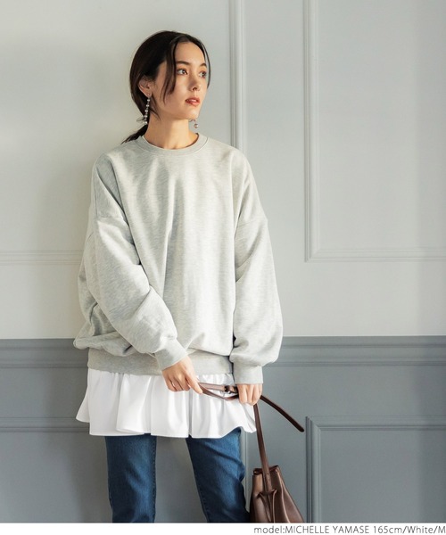coca（coca）（コカ）の「ギャザーチュニックブラウス（シャツ/ブラウス・レディース・ホワイト/ブラック・M/L）」の12枚目の写真