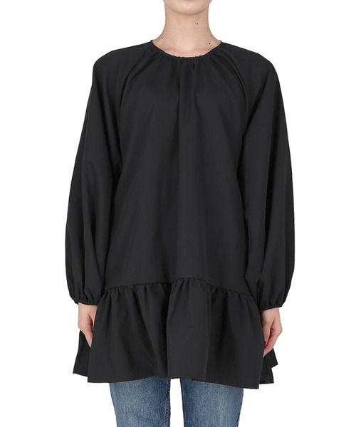coca（coca）（コカ）の「ギャザーチュニックブラウス（シャツ/ブラウス・レディース・ホワイト/ブラック・M/L）」の18枚目の写真