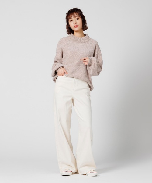 SOMETHING（サムシング）の「【SOMETHING】LISAワイドパンツ (透けにくい / 股上深め / ストレッチ)（デニムパンツ・レディース・キナリ・S/M/XS）」の8枚目の写真